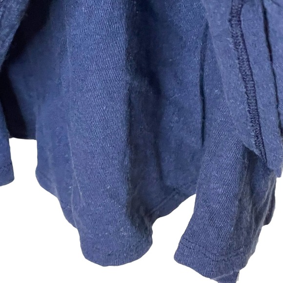 Gap Women Small A-Line Tank Dress Linen Blend Double Layer Sleeveless Comet Blue - Picture 6 of 8